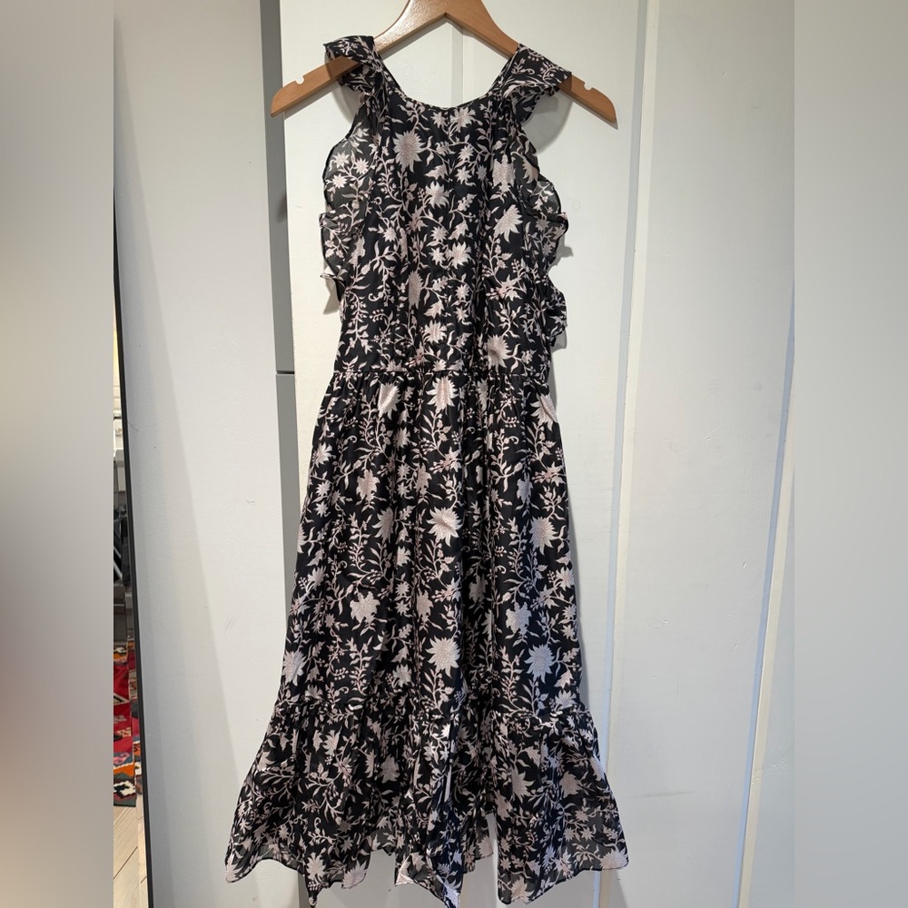Ulla Johnson - Silk & Cotton Floral Ruffle Midi Dress